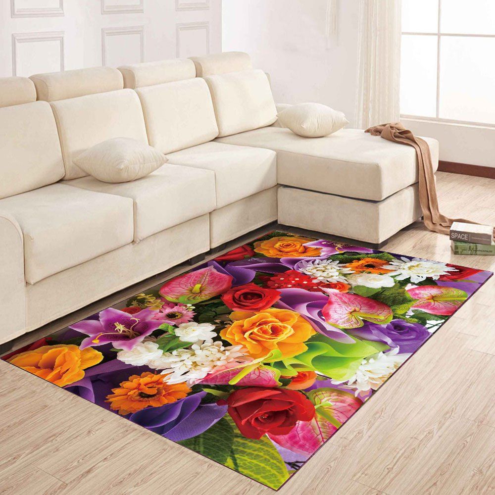 Living Room Mat Simple Modern Nordic Geometric Table Rug, Multi-b