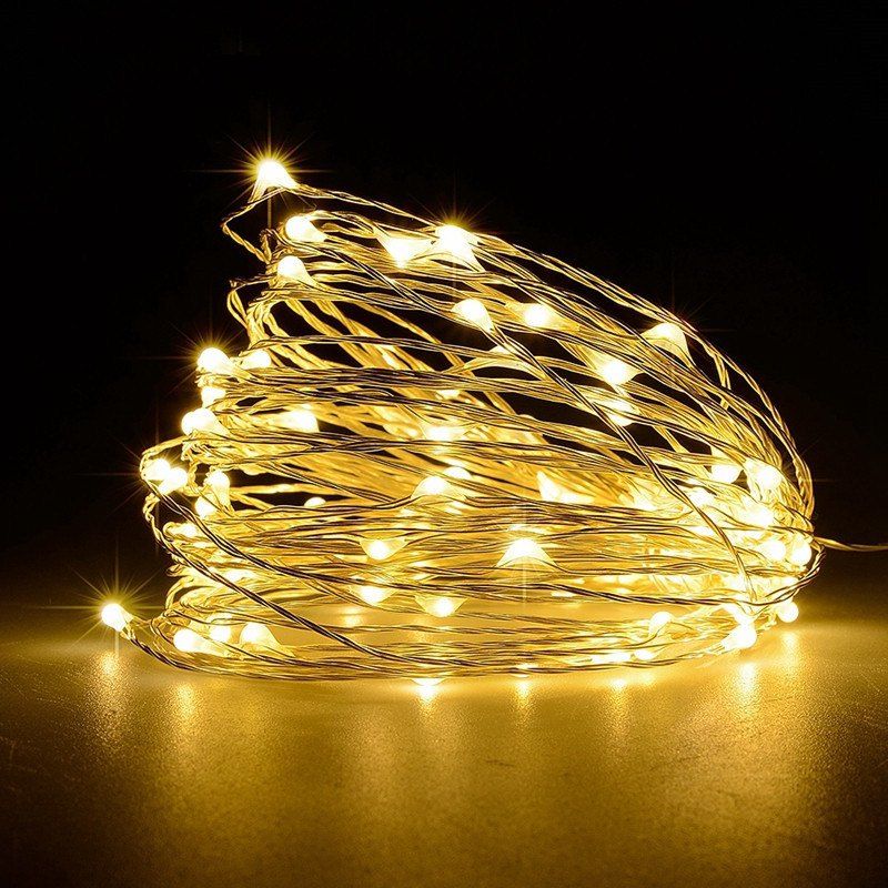 

Battery Operated Garland Indoor Outdoor Home Christmas Decoration Strip Light, Warm white