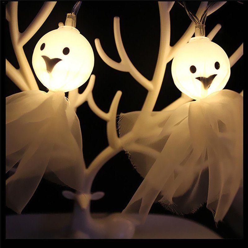 

Halloween Lights 10 LED Ghost String Light Lamps for Indoor Christmas Decoration, Warm white