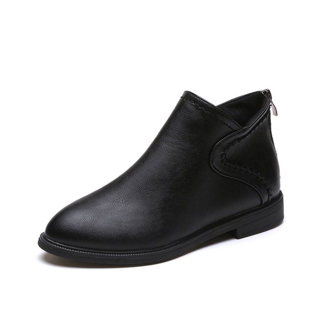 

Fashionable Bottom Zip Short Boots, Black