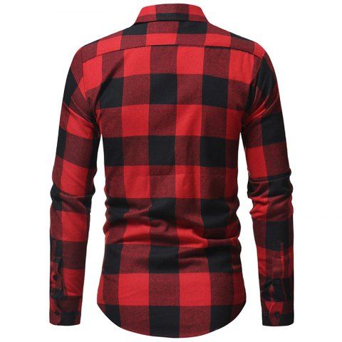 camisa cuadrada hombre