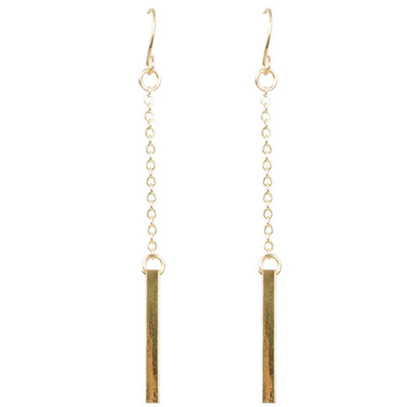 

Fashionable Long Style Drop Earrings for Women, Gold