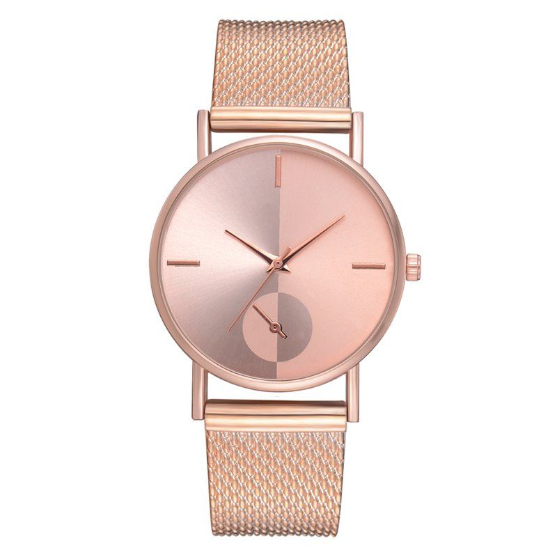 

XR2924 Ladies Simple Casual Mesh Alloy Watch, Rose gold