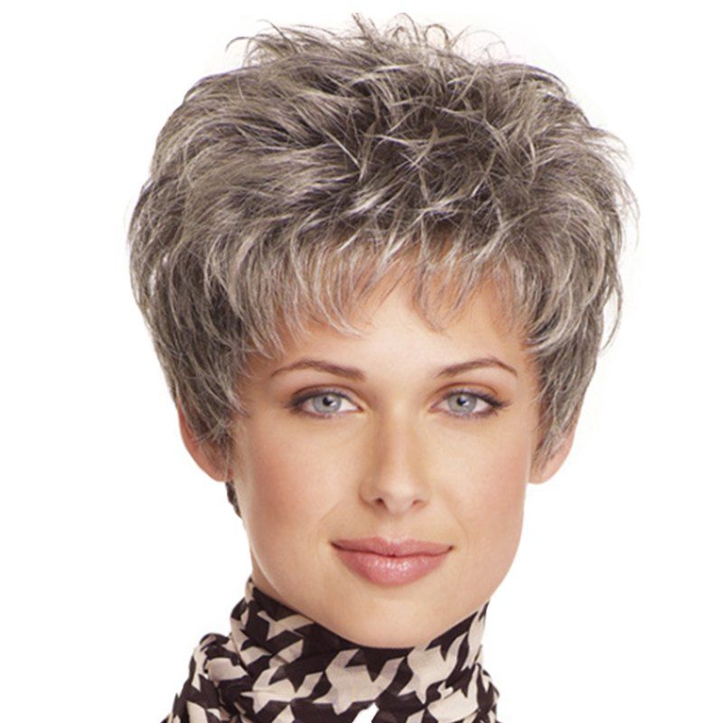 

Gradient Ramp Small Curl Short Wig, Dark gray