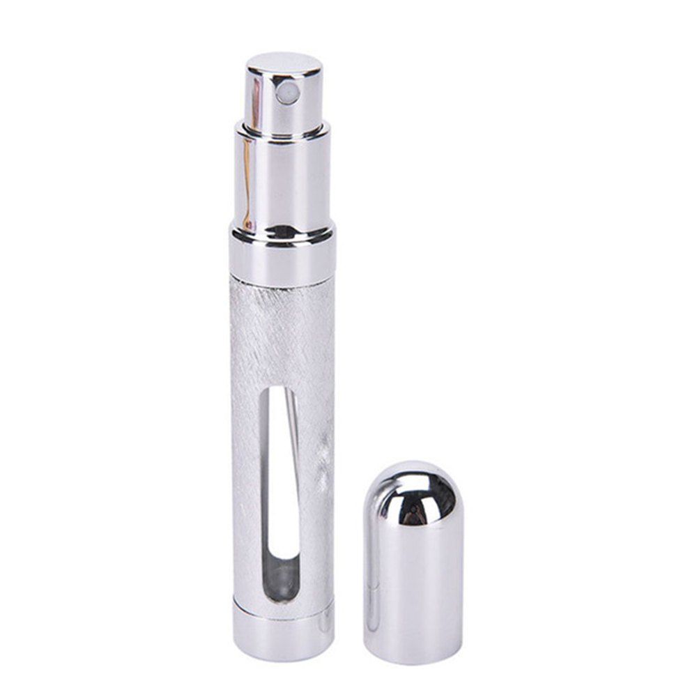 

Refillable Perfume Metal Bottle Empty Portable Deluxe Travel Atomizer 12ML, Silver
