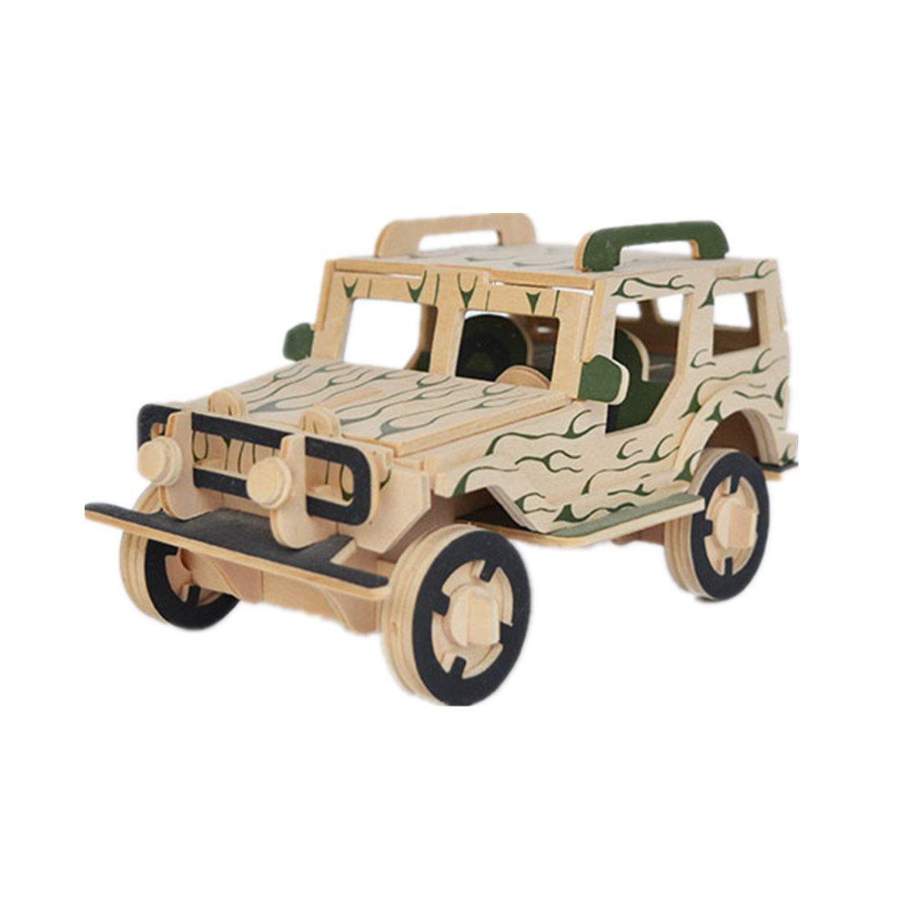 

3D Wood Puzzle Car Toy Children Adults Learning Assemble Educational Game