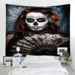 Skull-Faced Woman 3D Printing Home Wall Hanging Tapestry for Decoration -  