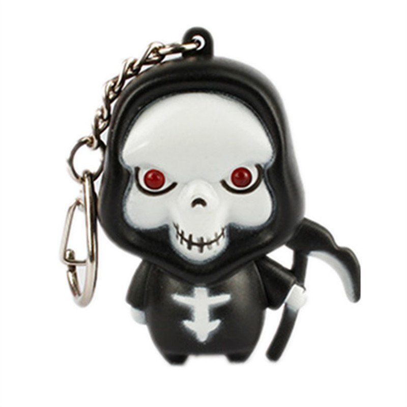 

Ghost Reaper LED Illuminated Keychain Halloween Christmas Holiday Gift Pendant, Multi-b