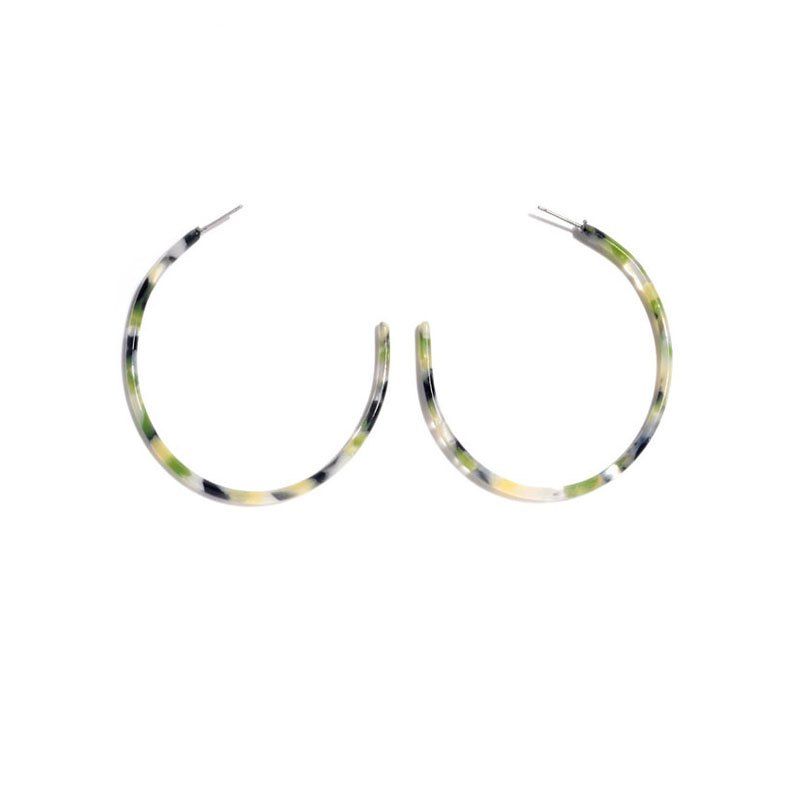 

Creative New Circle Geometry Acrylic Earring, Green yellow