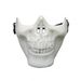 Halloween Horror Half Chin Plastic Face Shield Human Skull Mask -  