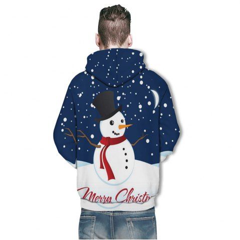

Winter Sports Christmas 3D Print Mens Hoodie, Multi-c