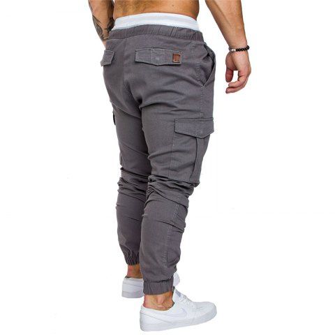 

New Men's Casual Tether Elastic Sports Trousers, Light gray