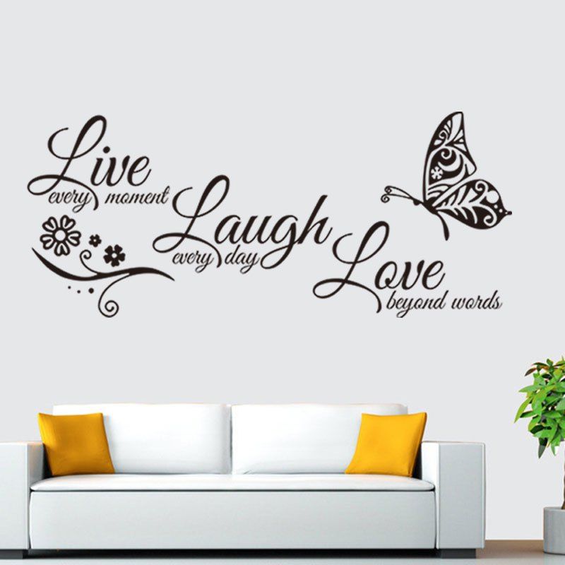 

Creative Butterfly PVC Wall Sticker, Black