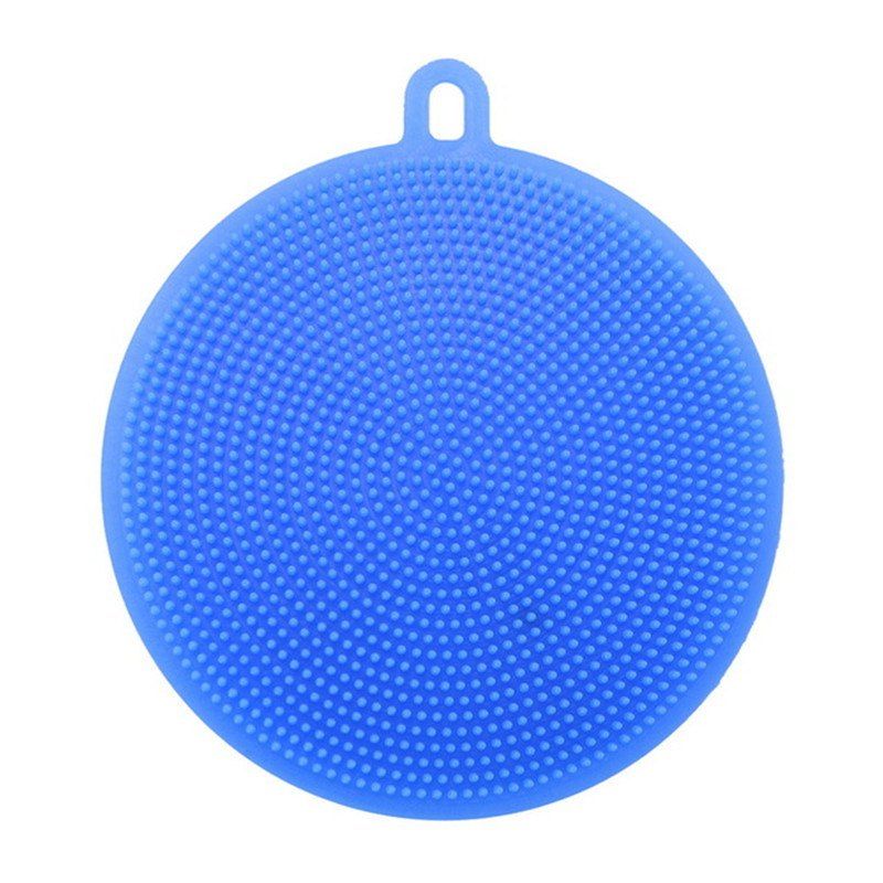 

Kitchen Double Sided Silicone Cleaning Brush, Dodger blue