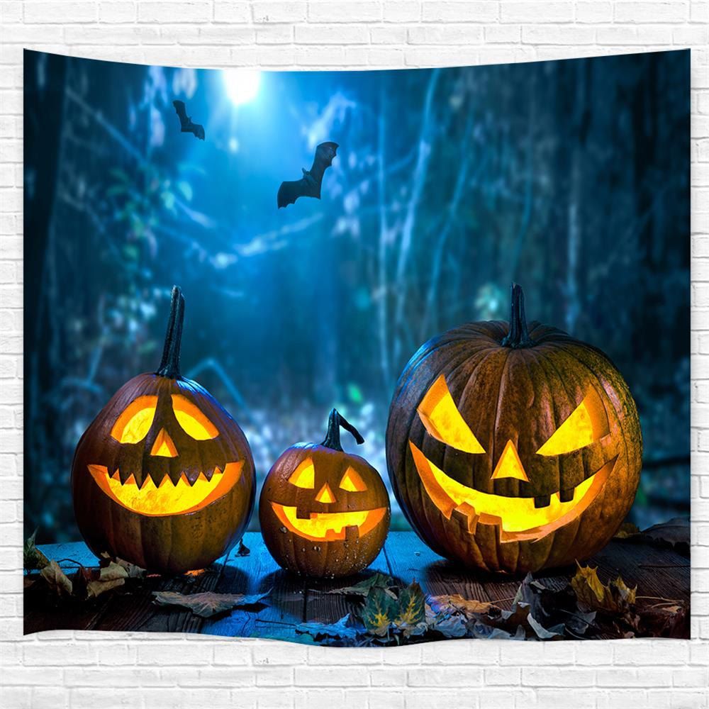 Download 32 Off Three Jack O Lanterns 3d Printing Home Wall Hanging Tapestry For Decoration Rosegal