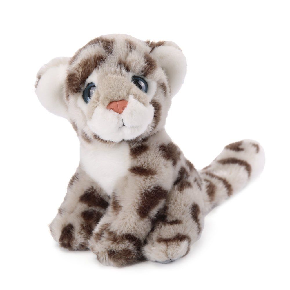 large stuffed snow leopard