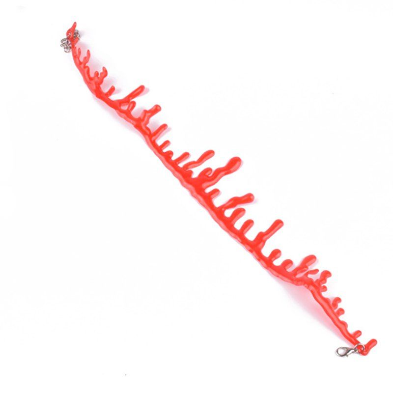 

Halloween Horror Ornament Blood Red Necklace