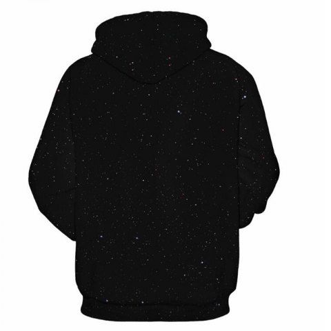 

Men's Casual 3D Print Skull Christmas Hat Hoodie, Black