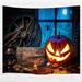 Wooden Wheel Spider Pumpkin 3D Printing Home Wall Hanging Tapestry for Decoratin -  