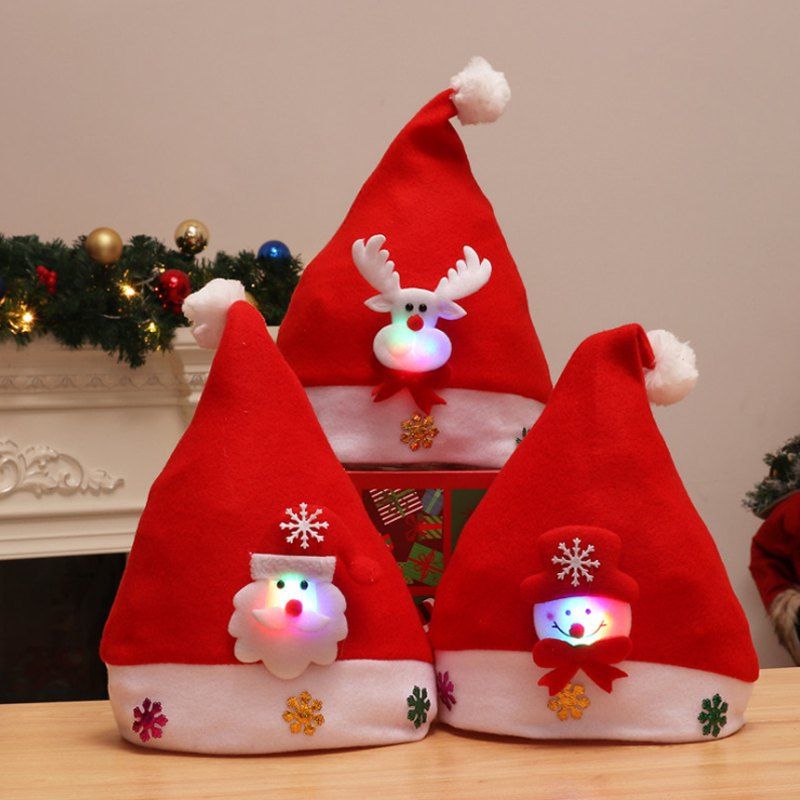 

3PCS Holiday Inspirational Textile Hats for Christmas Party, Multi