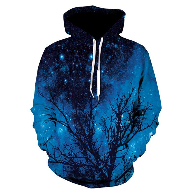 

3D Print Men's Sweater Coat Starry Tree Casual Graphic T-shirt Hoodies, Multi