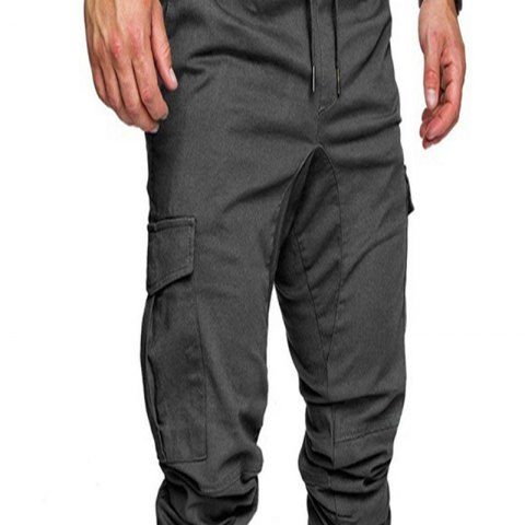 

Men Casual Elastic Sports Trousers Large Size, Dark gray