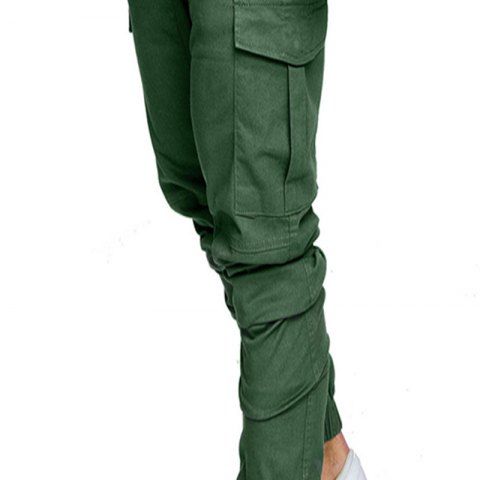 

Men Casual Elastic Sports Trousers Large Size, Army green