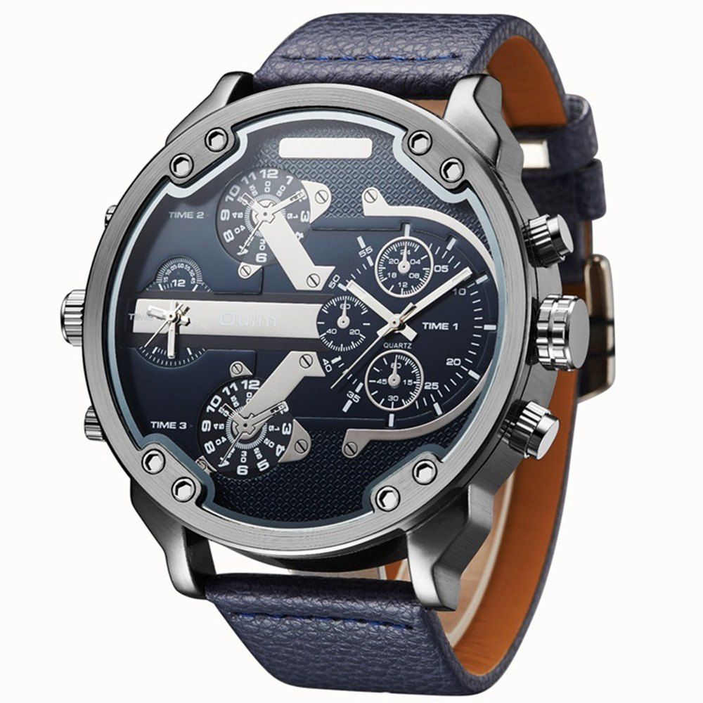 

Oulm New Design Large Dial Cool Military Sport Wrist Watch, Dark slate blue