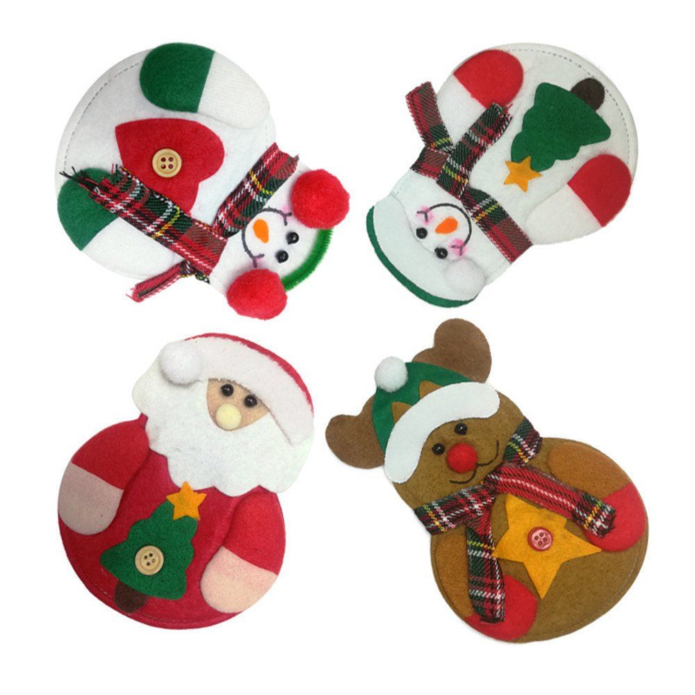 

Christmas Suit Silverware Holders Pockets Knifes Forks Bag 4PCS, Multi