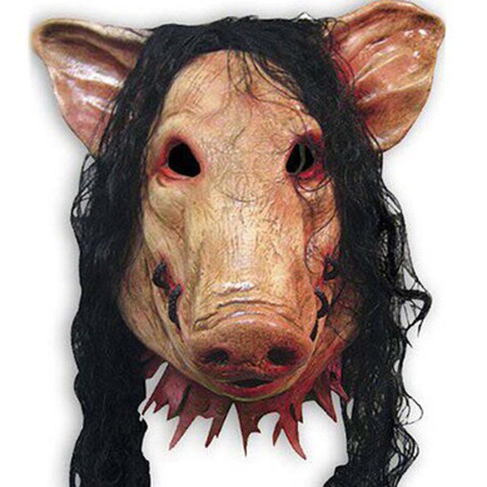 

Halloween Pig Joke Cosplay Latex Mask, Multi