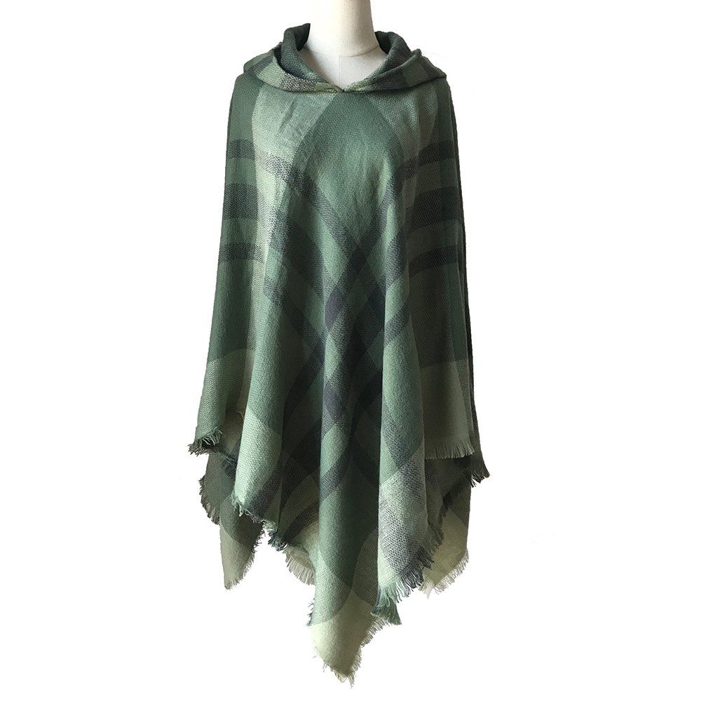 

Lady'S Cloak with Hat in Autumn and Winter, JH-DPGZ01, Dark green