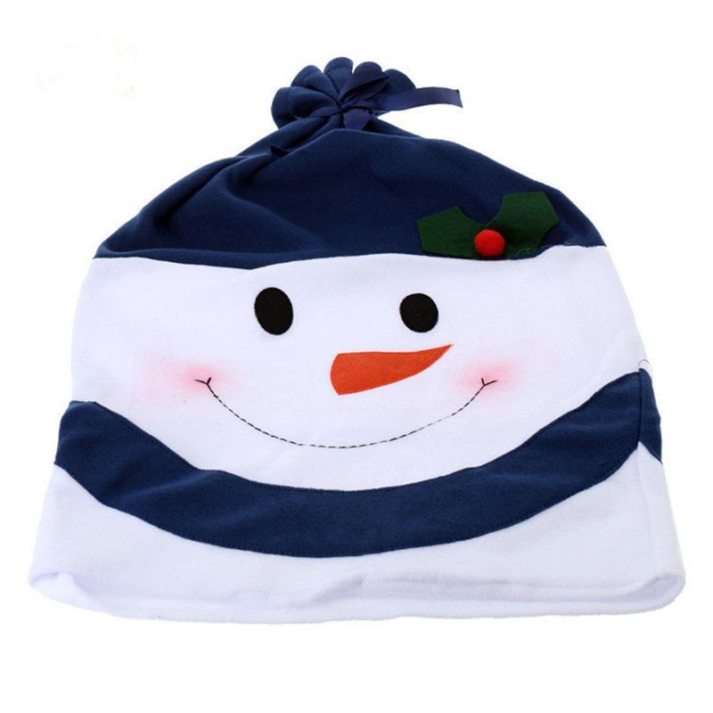 

Christmas Snowman Chair Covers Home Decoration Dinner, Cobalt blue