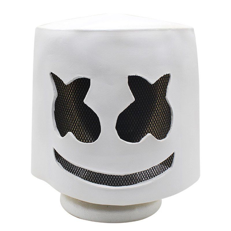 34% OFF YEDUO Halloween Soft Latex DJ Marshmello Mask ...