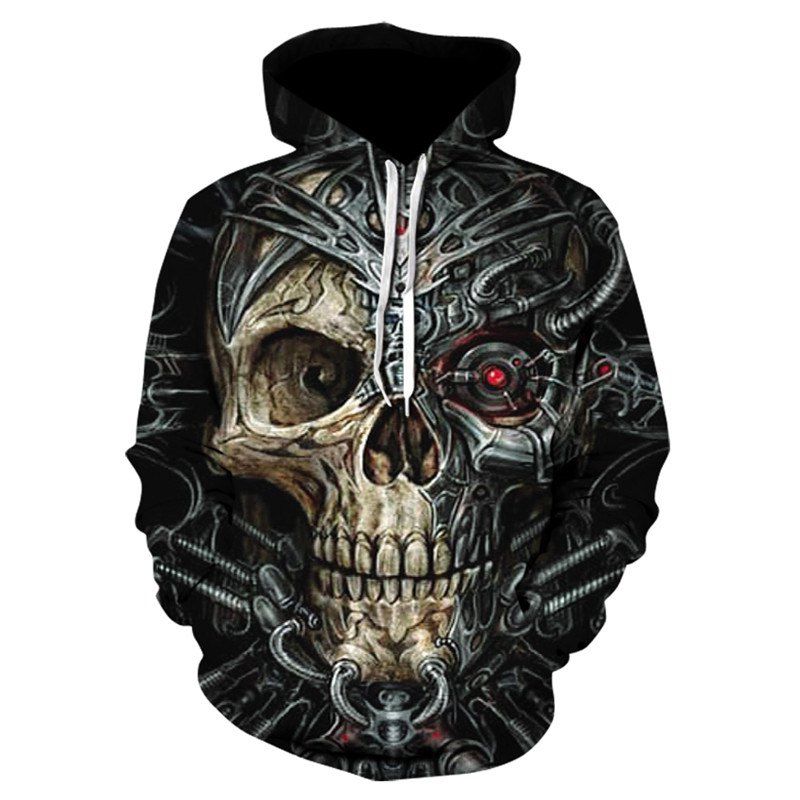

3D Print Men' Sweater Coat Cartoon skull Casual Graphic T-shirt Hoodies, Multi
