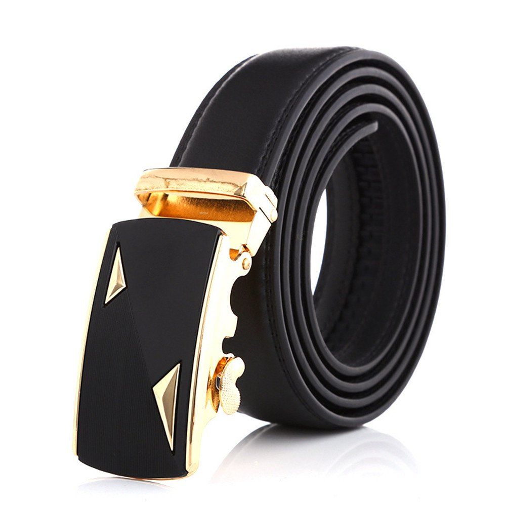 

SAN VITALE Adjustable Buckle Men Belt Causal Black Male Waistband