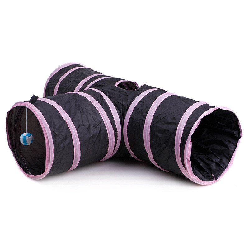 

Cat Educational Toy Folding Three Way Tunnel, Multi-b