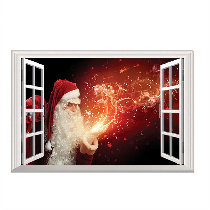 

3D Christmas Removable Wall stickers DIY Sticker Paper, Multi-a