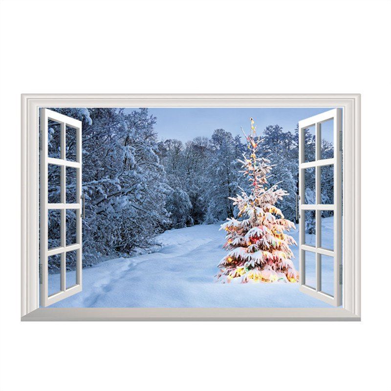 

3D Christmas Removable Wall stickers DIY Sticker Paper, Multi-d