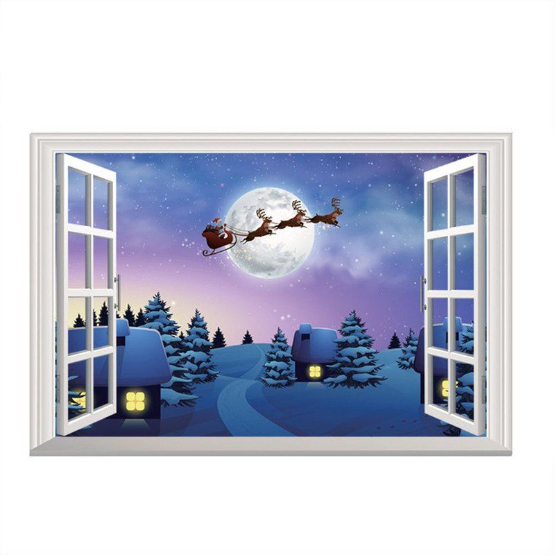 

3D Christmas Removable Wall stickers DIY Sticker Paper, Multi-j