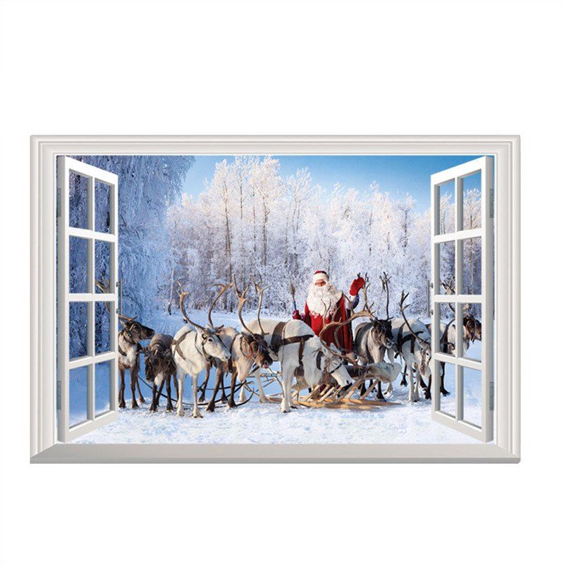 

3D Christmas Removable Wall stickers DIY Sticker Paper, Multi-e