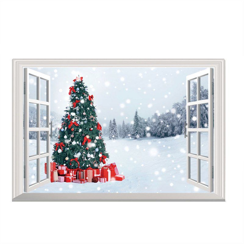 

3D Christmas Removable Wall stickers DIY Sticker Paper, Multi-i