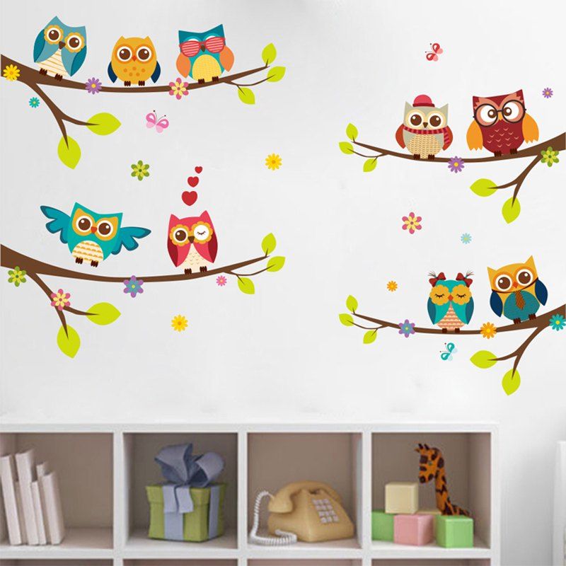 

Animal on Branches PVC Wall Sticker, Multi