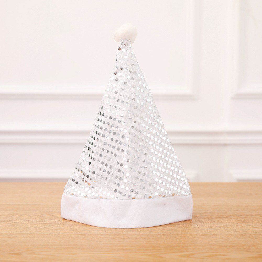 

Sequin Xmas Hat Adult Party Supplies Christmas Decoration For Home, White