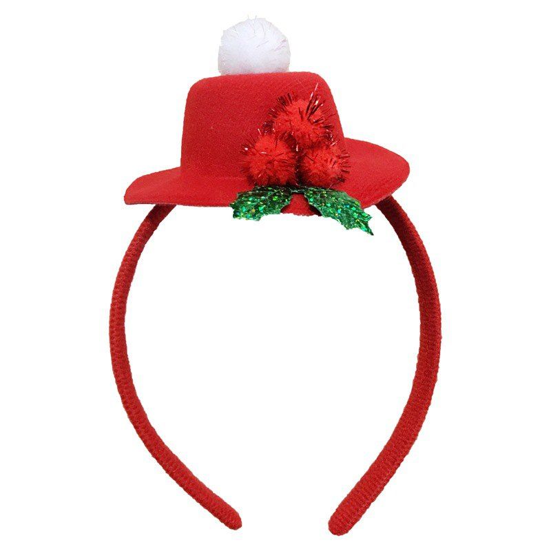 

Christmas Plush Hat Antlers Fancy Dress Costume Accessory, Red