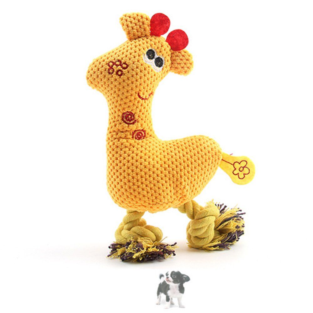 

Pet Plush Toy Corn Grain Deer Vocal Dog Toy, Yellow;blue;rose