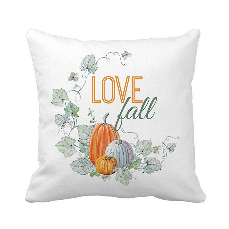 

Pumpkin Cushion Cover Pillow Case Halloween Thanksgiving Day Decor, Multi-c