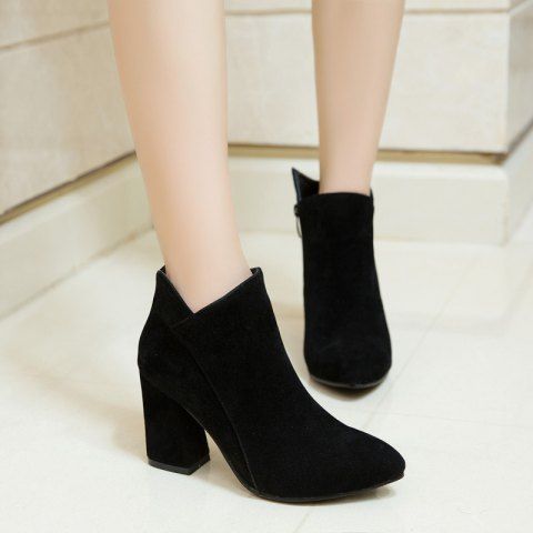 botas negras mujer cortas