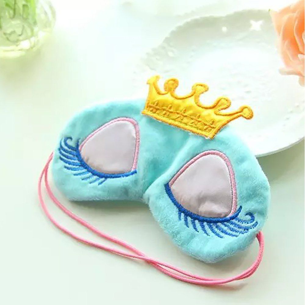 

Lovely Sweet Candy Color Crown Long Eyelashes Shade Eye Mask, Light aquamarine