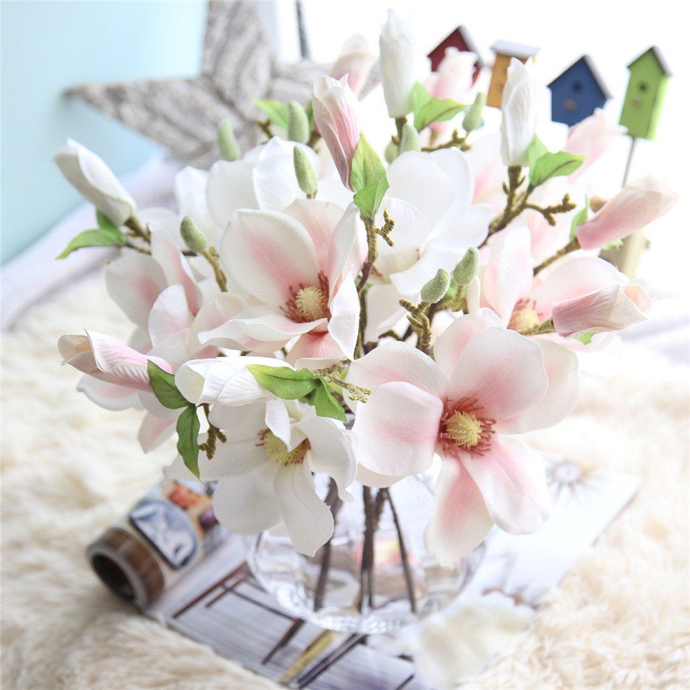 

Home Decorations Artificial Flower Wedding Bridal Bouquet, Multi-a;pink;ivory