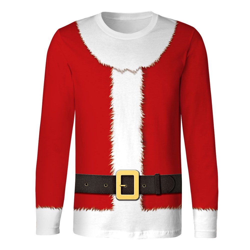 

Men's Winter Christmas Print Long Sleeve T-Shirt, Multi-a